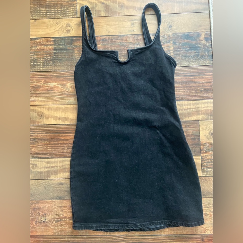 Zara Black Denim Dress